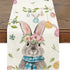 Easter Table Runner - Linen Bunny Decoration, 72-Inch Set of 2 Style 10