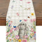Easter Table Runner - Linen Bunny Decoration, 72-Inch Set of 2 Style 11