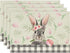 Easter Cotton-Linen Placemats - Set of 4 Anti-Stain Table MatsStyle 14