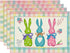 Easter Cotton-Linen Placemats - Set of 4 Anti-Stain Table MatsStyle 17