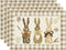Easter Cotton-Linen Placemats - Set of 4 Anti-Stain Table MatsStyle 20