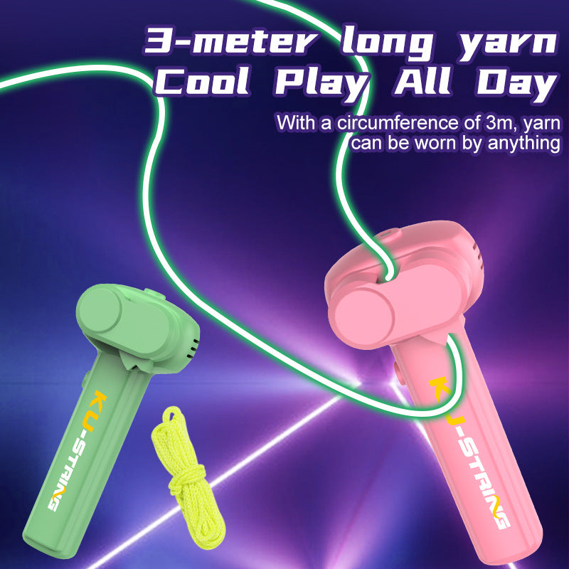 Dark blue 3-Meter Glow-in-the-Dark Rope Launcher Toy - Fun Stress Relief for All Ages