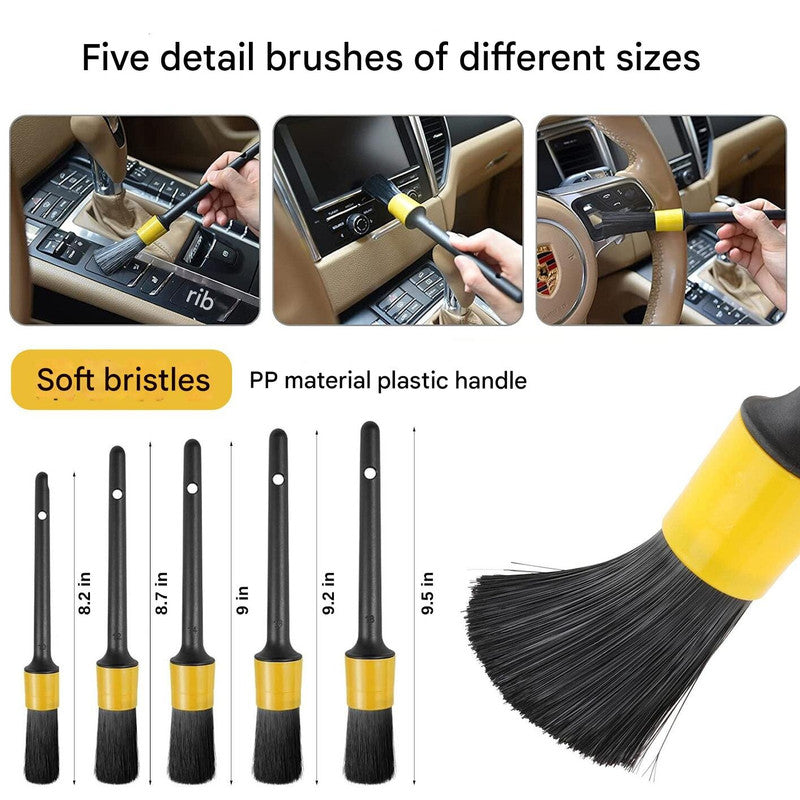 Style 1Car Cleaning Supplies - Complete Auto Detail Brush Set for Interior, Exterior, Wheels & Tires - Power Scrubber Drill Brush Kit Included