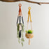 2 pcs Handwoven Plant Hanger-Cotton Rope Hanging Planter with Wooden Rings