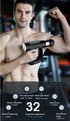 Black Heated Mini Fascia Massage Gun - LCD Display, Muscle Recovery Tool, 32 Adjustable Levels