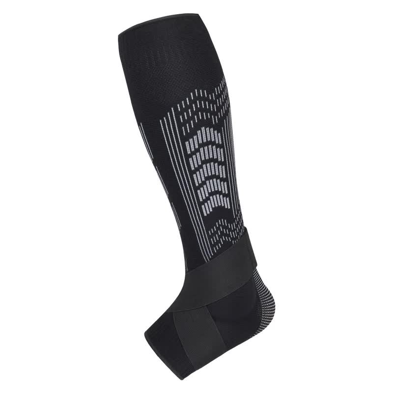 Size L 1 Pair Black Compression Calf Sleeves for Sports - Adjustable Support for Running, Soccer, Hiking & More