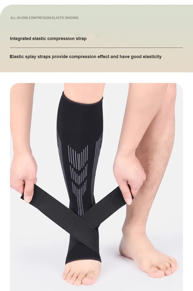 Size XL 1 Pair Light Gray Compression Calf Sleeves for Sports - Adjustable Support for Running, Soccer, Hiking & More