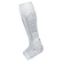Size M 1 Pair Light Gray Compression Calf Sleeves for Sports - Adjustable Support for Running, Soccer, Hiking & More