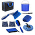 Blue 10-Piece Car Cleaning Kit – Complete Car Care Set with Towels, Brushes, Gloves, and Storage Bag