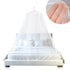 White Hanging Princess Bed Canopy Mosquito Net - Dome Bedding for Dorm Rooms & Bedrooms (Fits 1.8m-2m Beds)