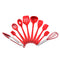 Red 10-Piece Premium Silicone Kitchen Utensil Set - Heat Resistant, Non-Stick Cookware