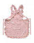 Pink Ruffled Kitchen Apron with Floral Lace - Comfortable Baking & Crafting Apron
