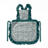 Blue Ruffled Kitchen Apron with Floral Lace - Comfortable Baking & Crafting Apron