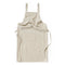 Off White Cotton Linen H-Back Apron - Solid Color Kitchen Cooking Apron with Pocket
