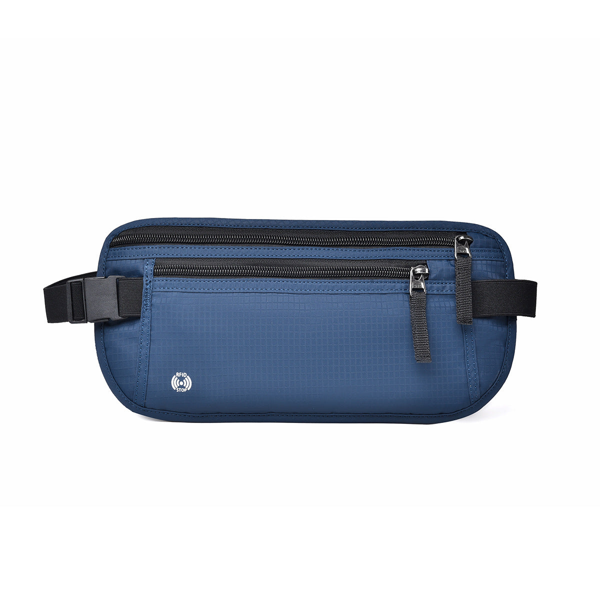 Dark Blue Nylon Travel Waist Pack - Waterproof, RFID Blocking, Lightweight