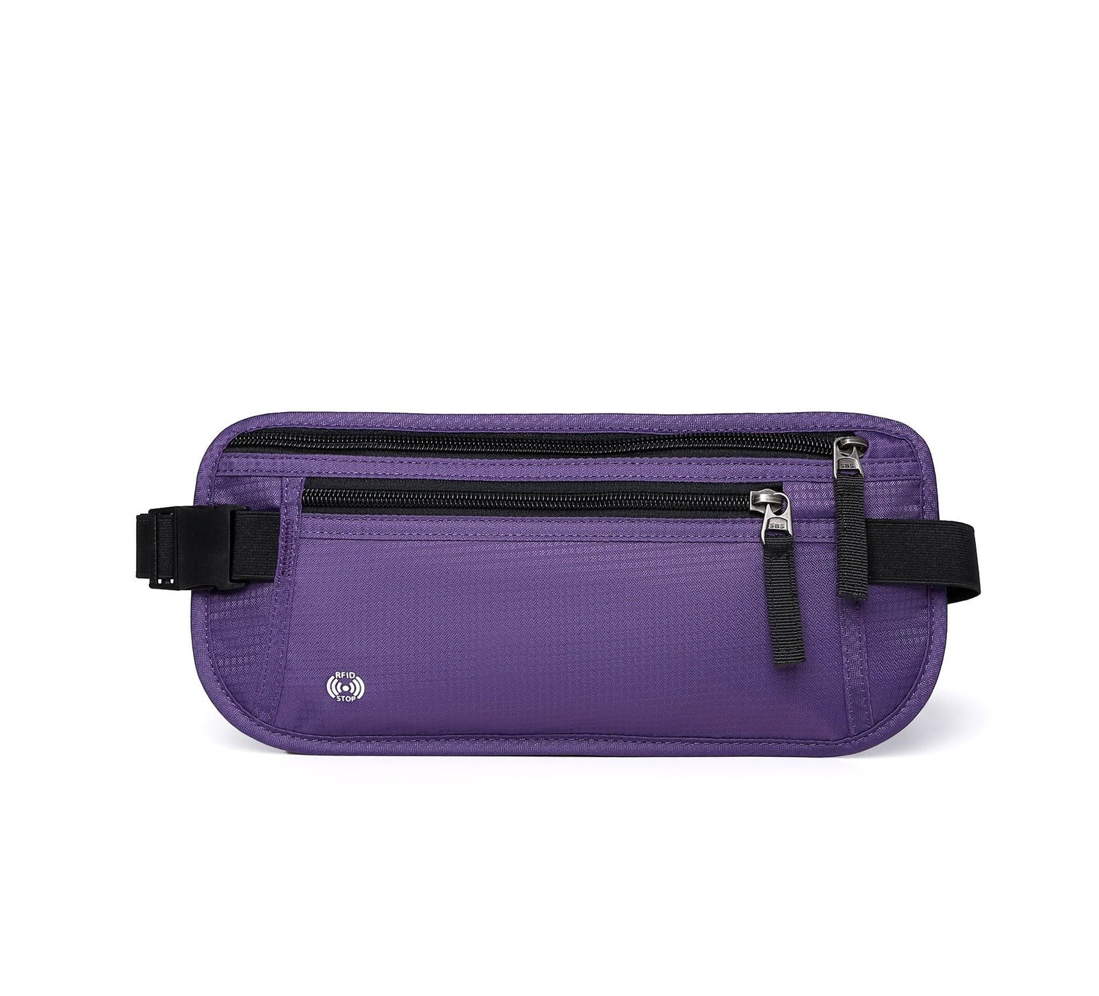 Purple Nylon Travel Waist Pack - Waterproof, RFID Blocking, Lightweight