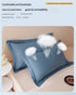 Grey Pure Cotton Flannel Pillowcase Set - Soft, Thickened, Solid Color Pair, 48x74cm