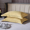 Yellow Pure Cotton Flannel Pillowcase Set - Soft, Thickened, Solid Color Pair, 48x74cm