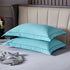Mint Blue Pure Cotton Flannel Pillowcase Set - Soft, Thickened, Solid Color Pair, 48x74cm