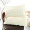Milky White Faux Fur Pillowcase Set - Crystal Velvet Plush Throw Pillow Covers, Bedding Accent 50x70cm, Pair