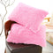 Dark Pink Faux Fur Pillowcase Set - Crystal Velvet Plush Throw Pillow Covers, Bedding Accent 50x70cm, Pair