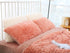 Dark Pink Faux Fur Pillowcase Set - Crystal Velvet Plush Throw Pillow Covers, Bedding Accent 50x70cm, Pair