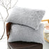 Light Grey Faux Fur Pillowcase Set - Crystal Velvet Plush Throw Pillow Covers, Bedding Accent 50x70cm, Pair