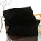 Black Faux Fur Pillowcase Set - Crystal Velvet Plush Throw Pillow Covers, Bedding Accent 50x70cm, Pair