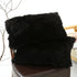 Black Faux Fur Pillowcase Set - Crystal Velvet Plush Throw Pillow Covers, Bedding Accent 50x70cm, Pair