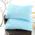 Light Blue Faux Fur Pillowcase Set - Crystal Velvet Plush Throw Pillow Covers, Bedding Accent 50x70cm, Pair