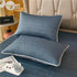 Dark Blue Cooling latex texture Pillowcase Set - Latex Feeling, Solid Color, 48x74cm Pair