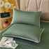 Dark Green Cooling latex texture Pillowcase Set - Latex Feeling, Solid Color, 48x74cm Pair