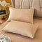 Light Orange Cooling latex texture Pillowcase Set - Latex Feeling, Solid Color, 48x74cm Pair