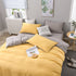 Gray And Yellow Stitching Ultra-Soft Solid Color 4-Piece Bedding Set - Queen SizeSuitable for 2m bed