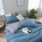 Gray And Blue Stitching Ultra-Soft Solid Color 4-Piece Bedding Set - Queen SizeSuitable for 2m bed