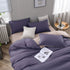 Purple And Light Pink Stitching Ultra-Soft Solid Color 4-Piece Bedding Set - Queen SizeSuitable for 2m bed