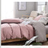 Dark Blue And Khaki Stitching Ultra-Soft Solid Color 4-Piece Bedding Set - Queen SizeSuitable for 2m bed
