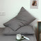 Grey 100% Cotton Pillowcase Set - Envelope Closurewithout pillow core