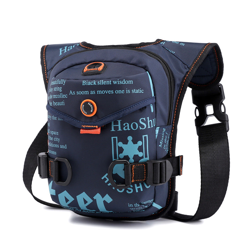 Blue Rugged Polyester Waist Pack - Stylish, Multi-Compartment Crossbody Bag for Outdoor Adventures