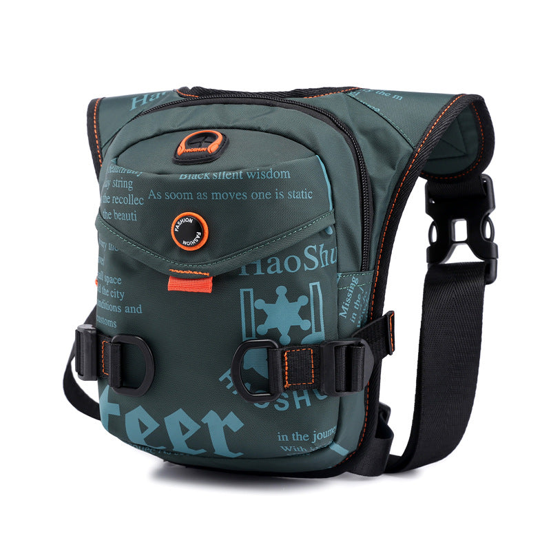 Dark Green Rugged Polyester Waist Pack - Stylish, Multi-Compartment Crossbody Bag for Outdoor Adventures