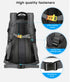 Green High-Capacity Nylon Hiking Backpack - Durable, Multi-Functional Outdoor Travel Pack