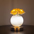 Champagne Dreamy Rose Planet Lamp Night Light - Elegant 21cm USB-Charged 3-Color Touch Dimming Decor Gift