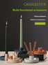 2 Pcs White Straight Bottom Nordic Ceramic Candle Holder with Jewelry Dish - Elegant Minimalist Home Decor Piece