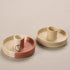 2 Pcs Dark Blue Oval Bottom Nordic Ceramic Candle Holder with Jewelry Dish - Elegant Minimalist Home Decor Piece