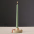 2 Pcs Blue, White And Yellow Stitching Oval Bottom Nordic Ceramic Candle Holder with Jewelry Dish - Elegant Minimalist Home Decor Piece