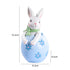 Blue Easter Rabbit Egg Resin Decoration - Charming Festive Gift for Kids' Rooms and Holidays