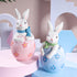 Blue Easter Rabbit Egg Resin Decoration - Charming Festive Gift for Kids' Rooms and Holidays