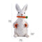 White Easter Rabbit with Carrot Resin Decoration - Adorable 15cm Festive Gift for Kids' Rooms