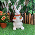 White Easter Rabbit with Carrot Resin Decoration - Adorable 15cm Festive Gift for Kids' Rooms