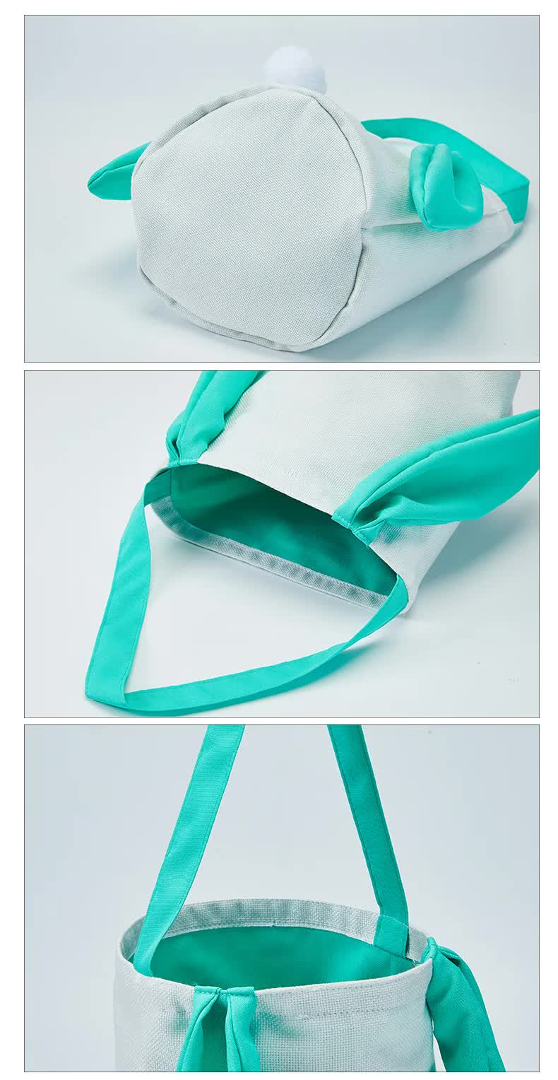 Pink Adorable Easter Bunny Ear Tote Bag - Stylish Rabbit-Themed Candy Bag